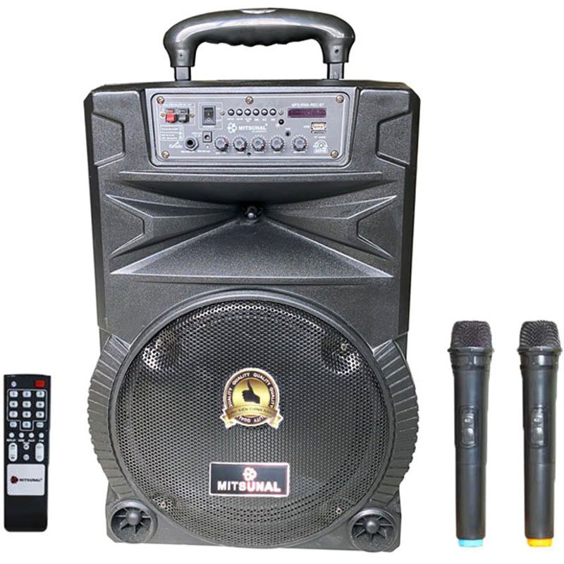 Loa điện di động Mitsunal 350B30 (kèm 2 mic) 360W Bass 30cm 12''