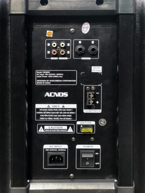 Loa Kéo Acnos CB39M (kèm 2 mic) 450W Bass 40cm 15''