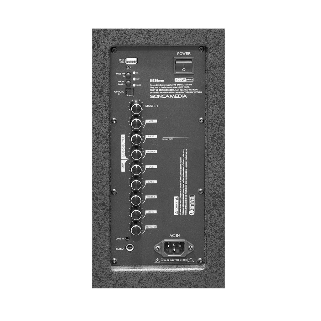 Loa kéo SONCAMEDIA KB39neo 400W Bass40 (2mic)
