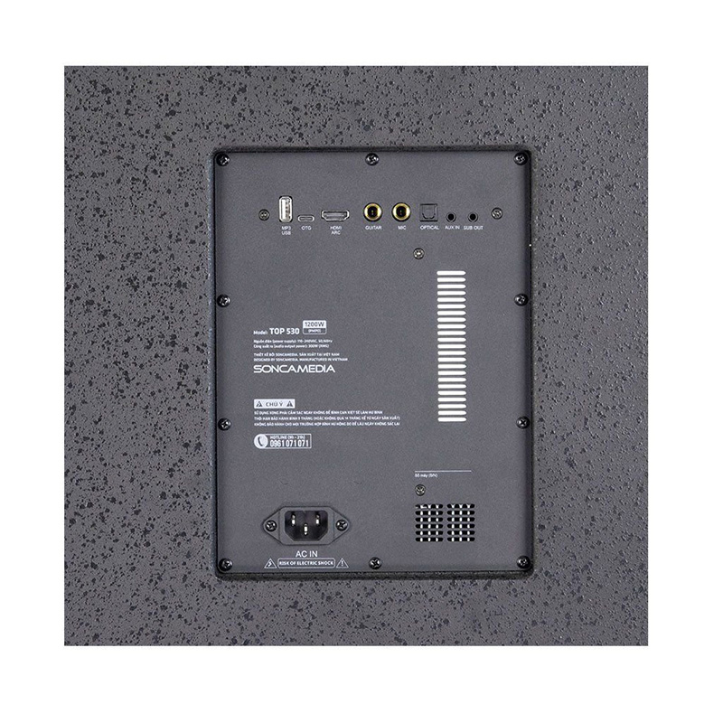 Loa kéo SONCAMEDIA TOP 530 1200W Bass50 (2mic)