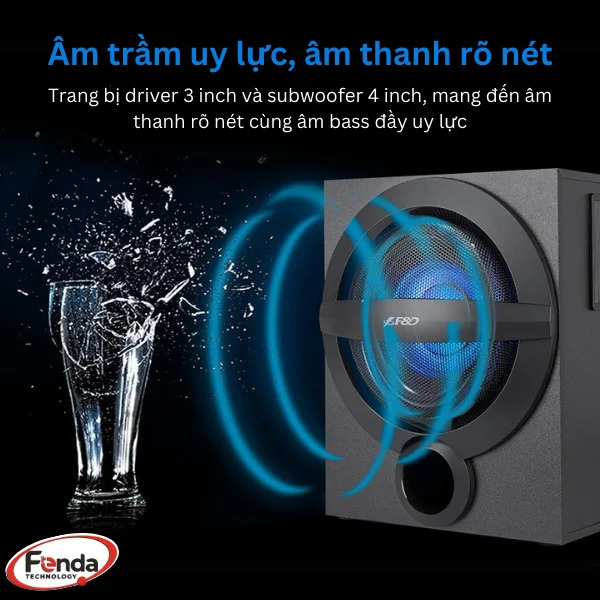 Loa máy tính Bluetooth Fenda A140X/ 2.1, có điều khiển