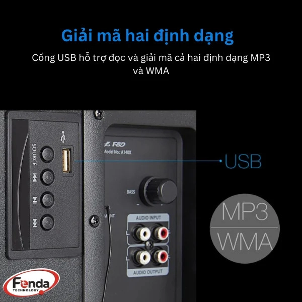 Loa máy tính Bluetooth Fenda A140X/ 2.1, có điều khiển