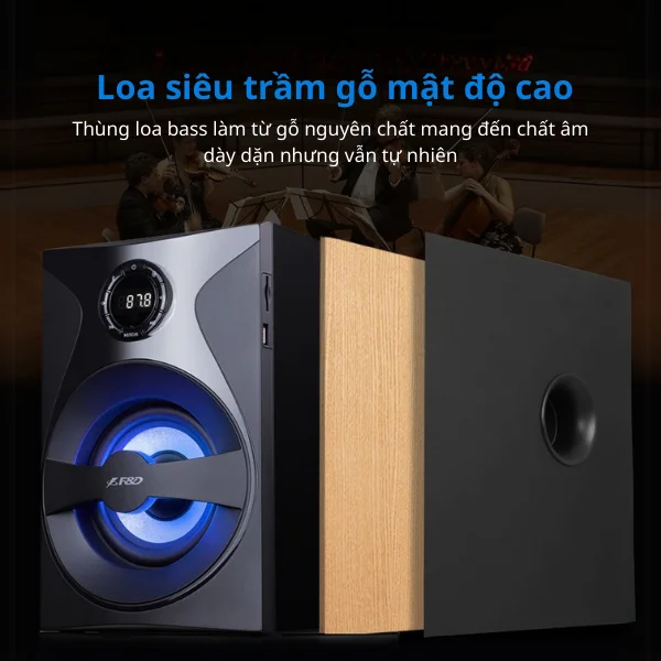 Loa máy tính Bluetooth Fenda F380X/2.1, có điều khiển