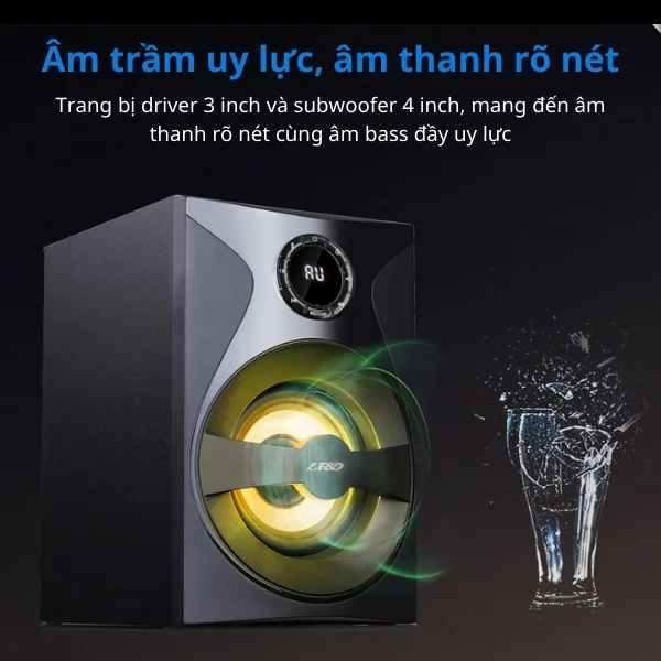 Loa máy tính Bluetooth Fenda F380X/2.1, có điều khiển