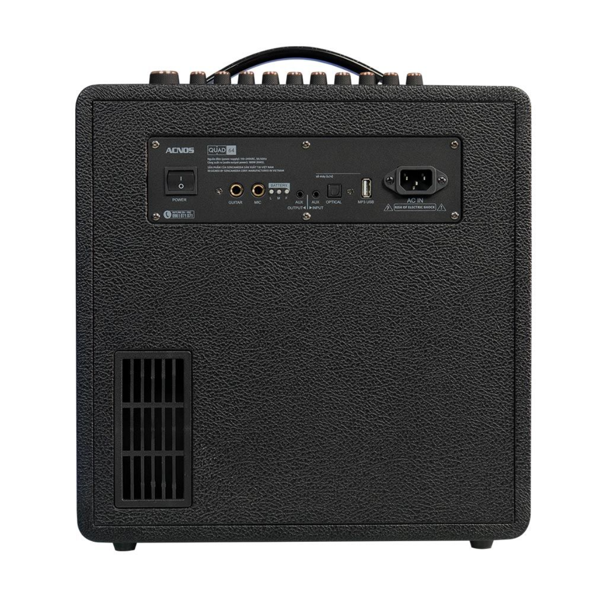 Loa xách tay Acnos Quad 64 600w (2 mic)