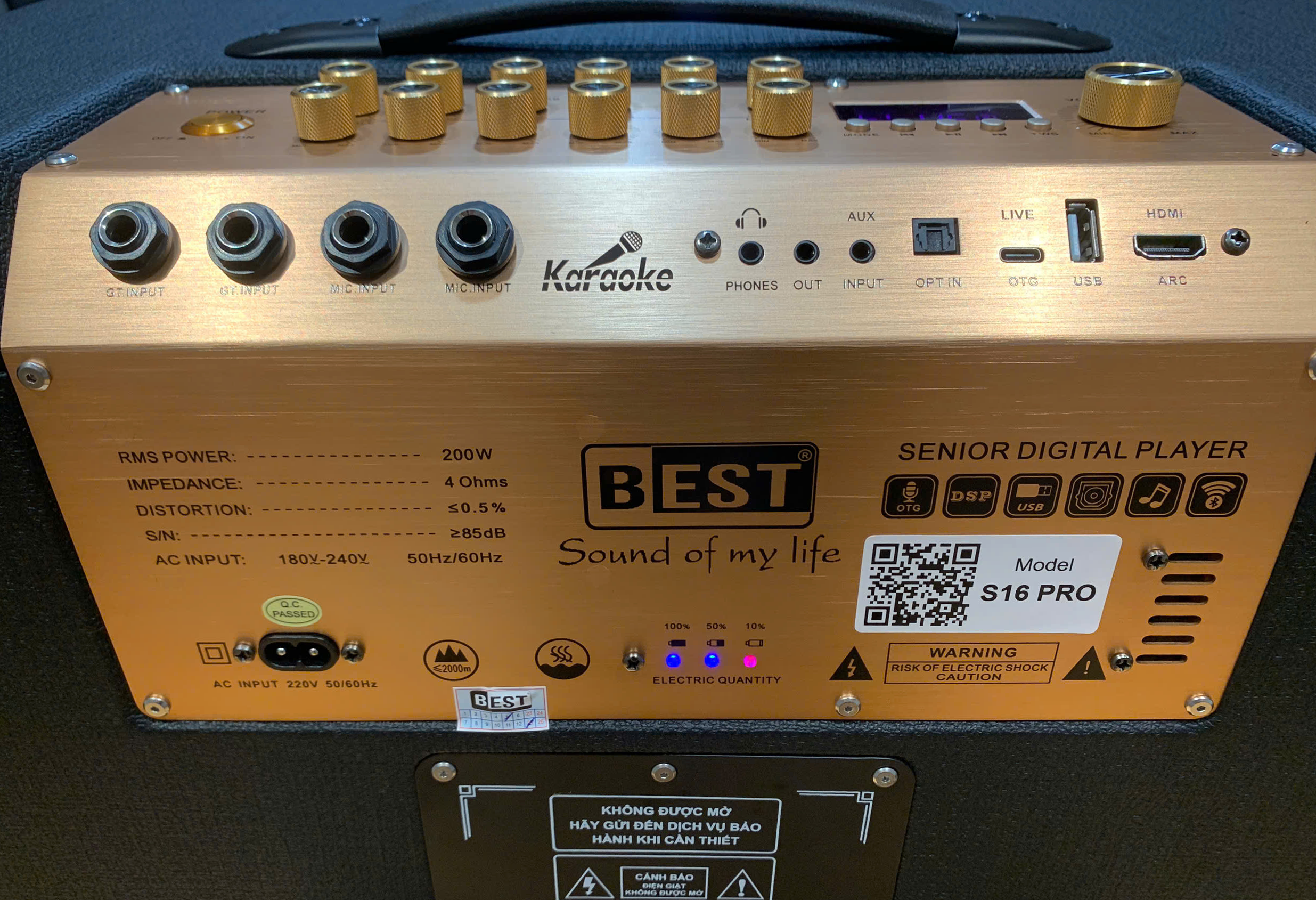 Loa xách tay Best S16 Pro 400W (2 mic)