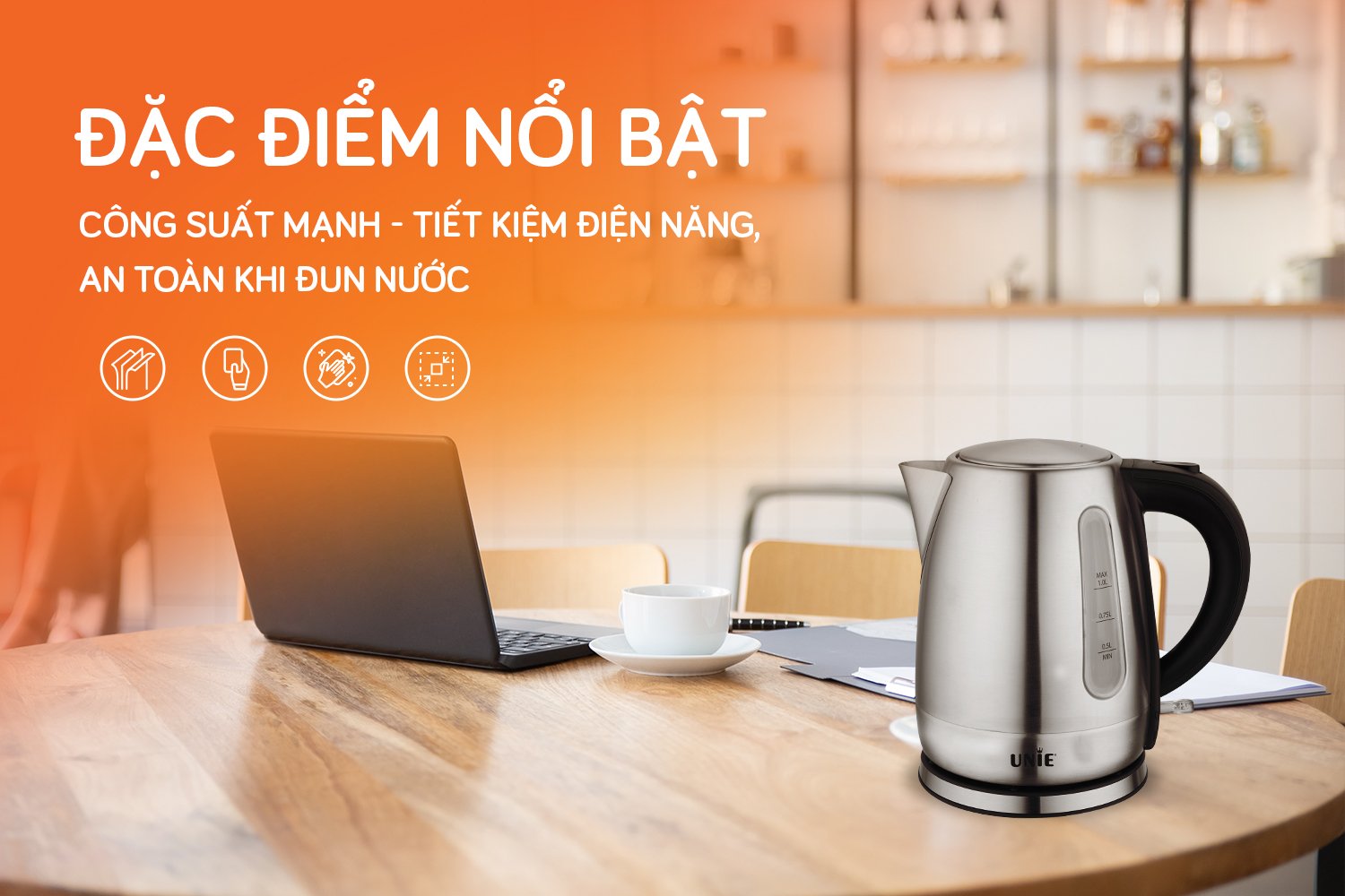 Ấm siêu tốc Unie 1L UE-300