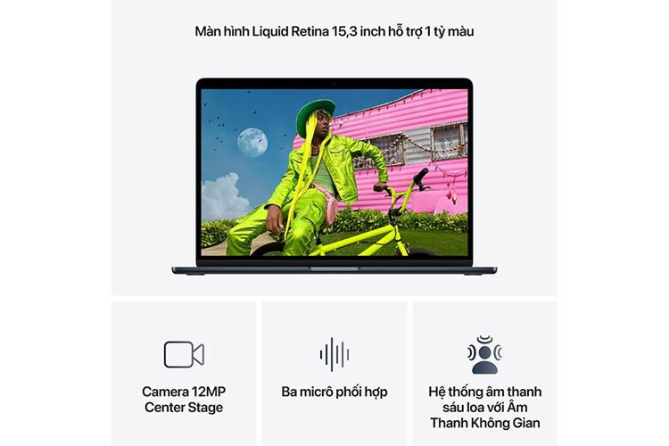 Macbook Air M5 15 MDVK4SA/A Midnight /Apple M5 chip with 10‑core CPU and 10‑core GPU, 16GB, 1TB SSD