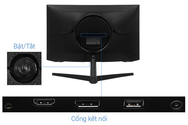 Màn hình cong gaming Samsung Odyssey G5 LS27CG552EEXXV (2K (2560x1440)/ 27.0Inch/ 1ms/ 165Hz/ 300 cd/m2/ VA)