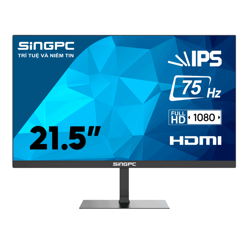 Màn hình LED SingPC Q22F75 IPS(21.5 inch/FHD/IPS/75Hz/5ms/250 nits/HDMI+VGA+Audio/Loa)_tràn viền