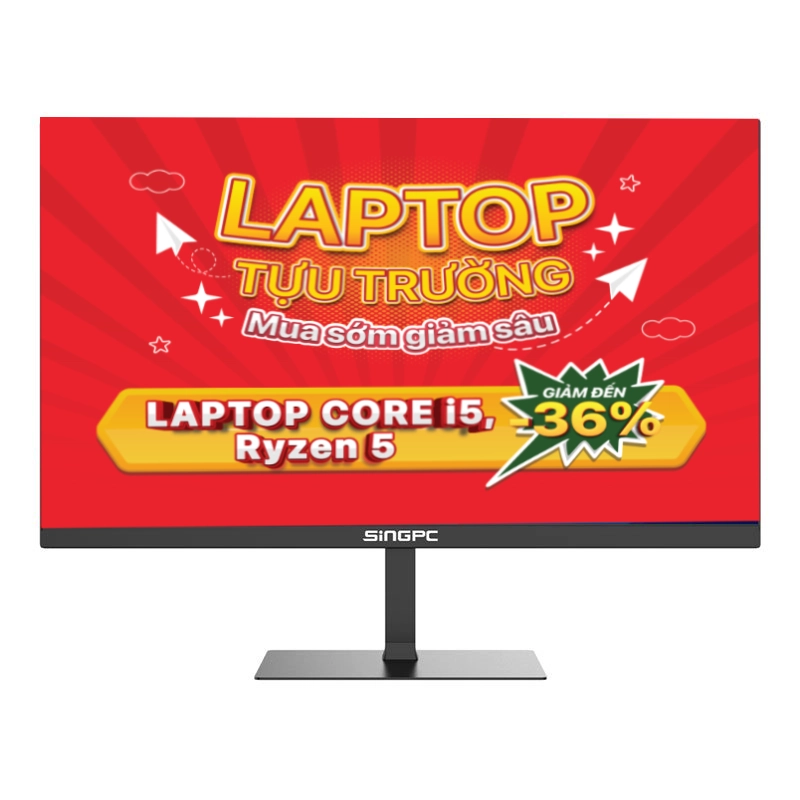 Màn hình LED SingPC Q24F75 IPS((23.8 inch/FHD/IPS/75Hz/5ms/250 nits/HDMI+VGA+Audio)_tràn viền
