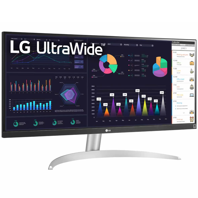 Màn hình ultrawide LG 29WQ600-W Trắng (29.0Inch/ WFHD (2560x1080)/ 5ms/ 100HZ/ IPS/ Tích hợp Loa/ USB Type-C)