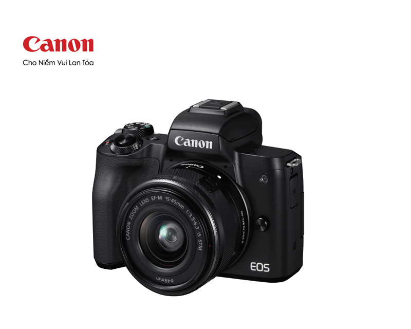 Máy ảnh EOS M50 II EF-M15-45mm (Đen/Trắng)