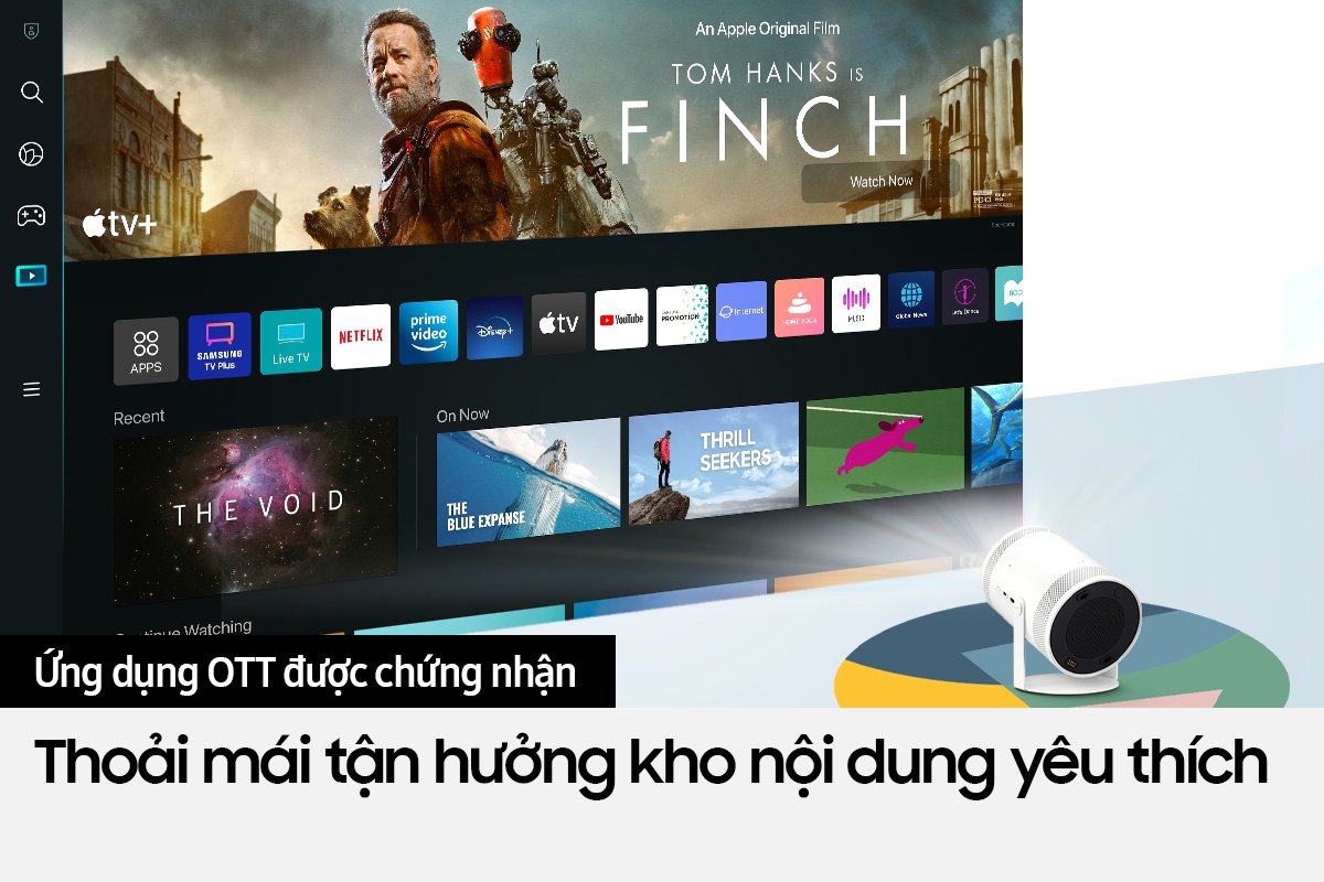 Máy chiếu công nghệ bỏ túi Smart TV Samsung 100