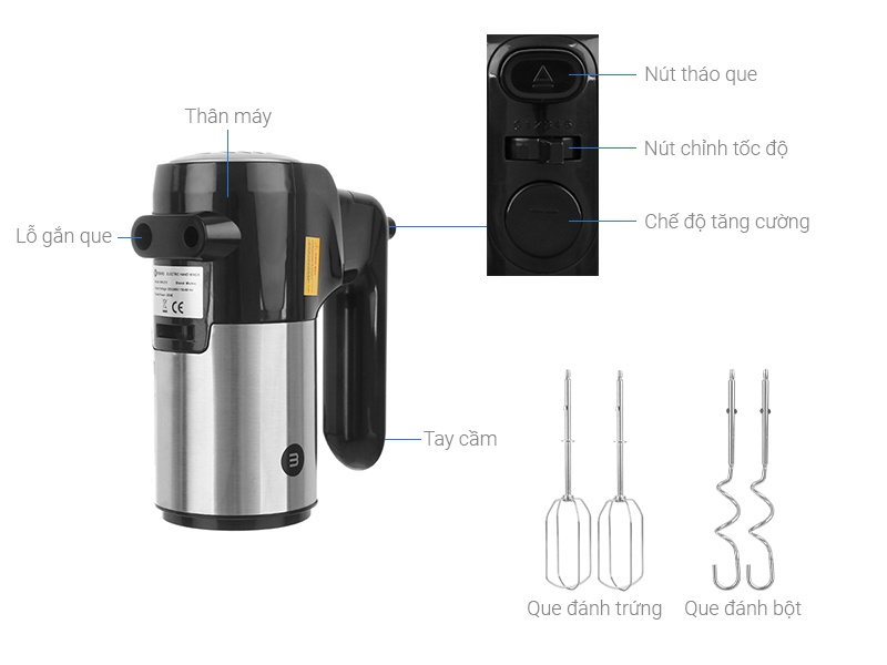 Máy đánh trứng Mishio MK-215