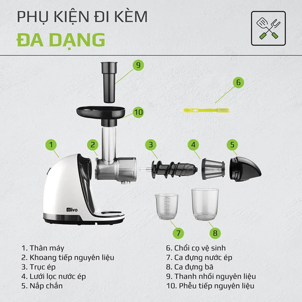 Máy ép chậm Olivo SJ22