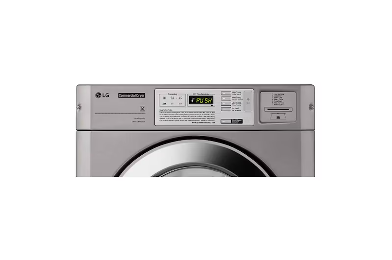 Máy giặt - sấy công nghiệp LG (13/10.2kg) loại xếp chồng quần áo cho tiệm giặt Coin type màu bạc sấy bằng điện CWG27.CDT27S