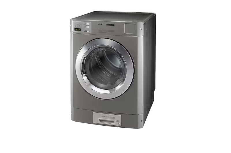 Máy giặt - sấy công nghiệp LG (17/13.6kg) loại xếp chồng quần áo cho tiệm giặt OPL type màu bạc sấy bằng điện CWT29MD.CDT29OS