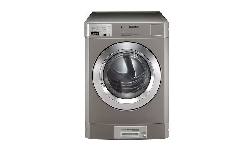 Máy giặt - sấy công nghiệp LG (17/13.6kg) loại xếp chồng quần áo cho tiệm giặt OPL type màu bạc sấy bằng điện CWT29MD.CDT29OS