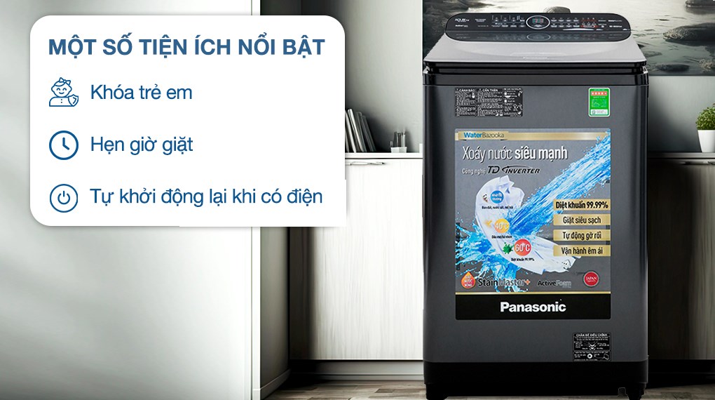 Máy giặt 10.5 Kg Panasonic NA-FD10VR1BV Inverter