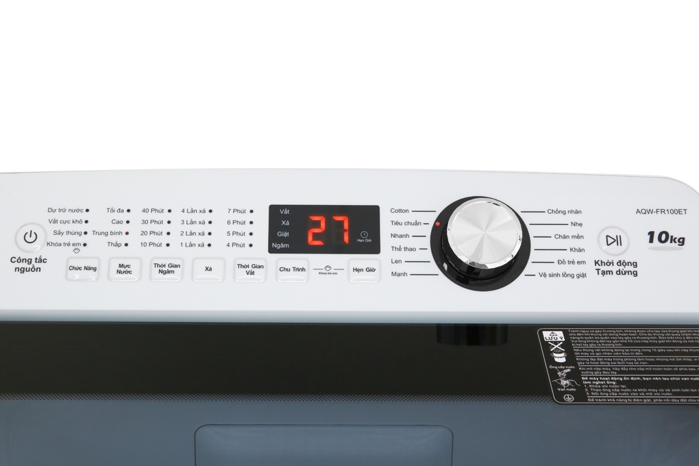 Máy giặt 10kg AQUA AQW-FR100ET.W