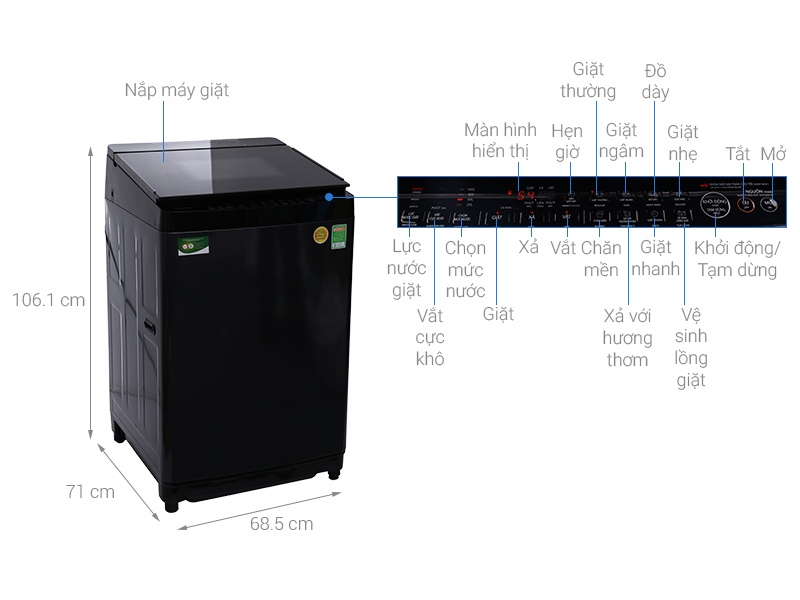 Máy giặt 16 kg Toshiba AW-DUG1700WV(SS) Inverter