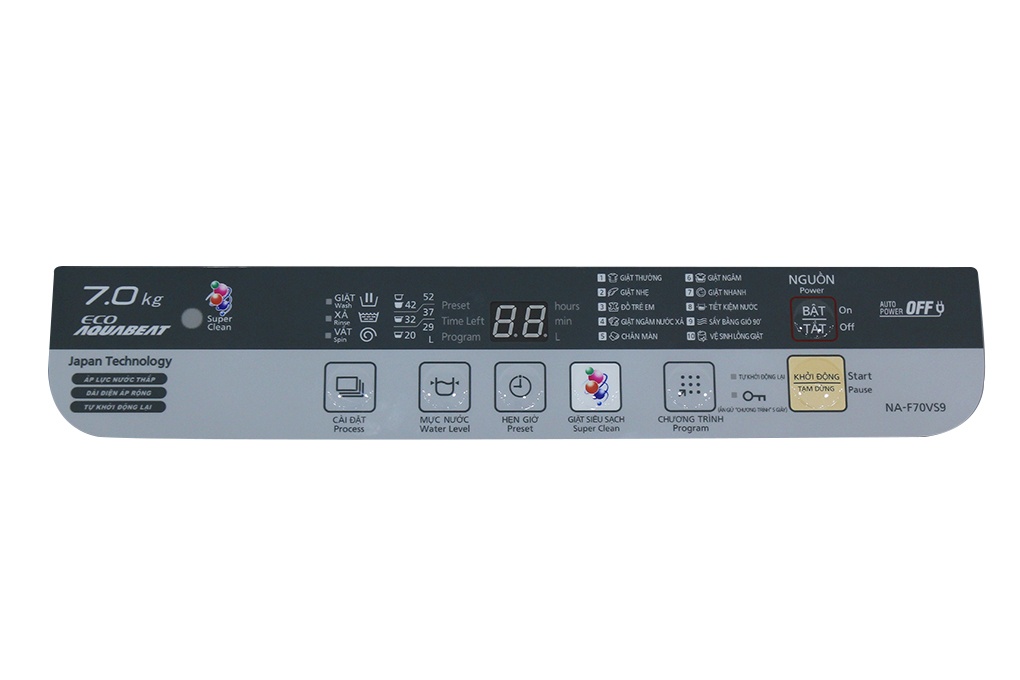 Máy giặt 7 Kg Panasonic NA-F70VS9GRV lồng đứng