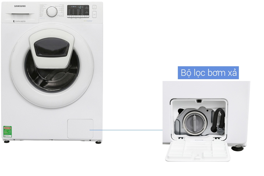 Máy giặt 7.5 Kg Samsung Addwash WW75K52E0WW/SV hơi nước