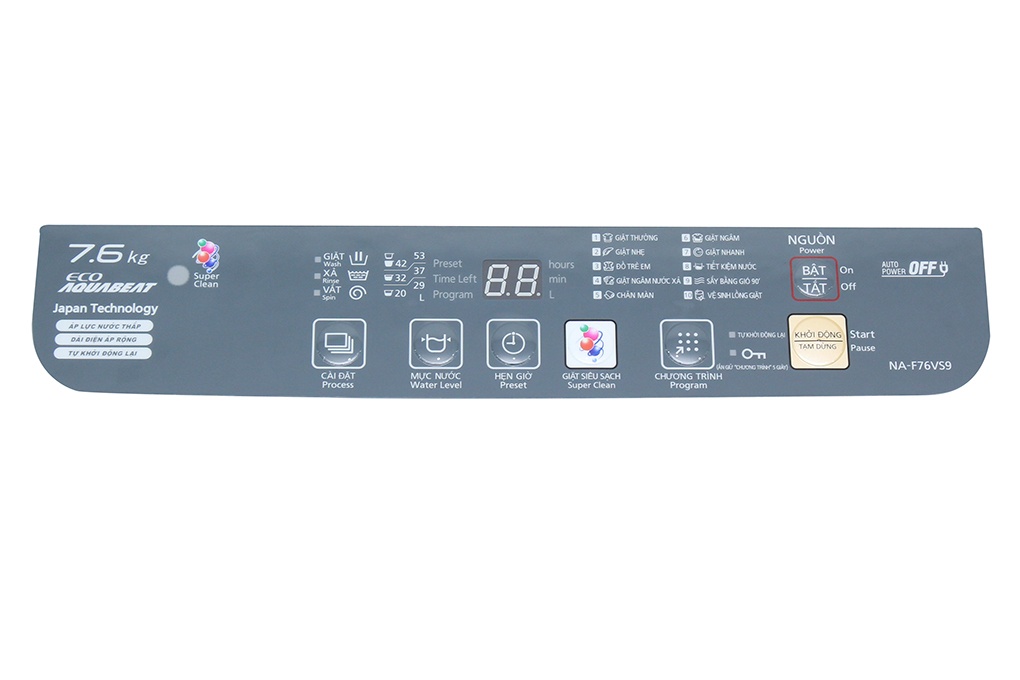 Máy giặt 7.6kg Panasonic NA-F76VS9GRV