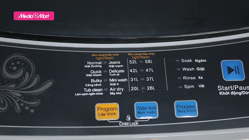 Máy giặt 8 Kg Midea MAS-8001, lồng đứng