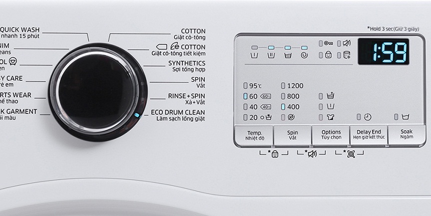 Máy giặt 8.5 Kg Samsung Addwash WW85K54E0UW/SV hơi nước