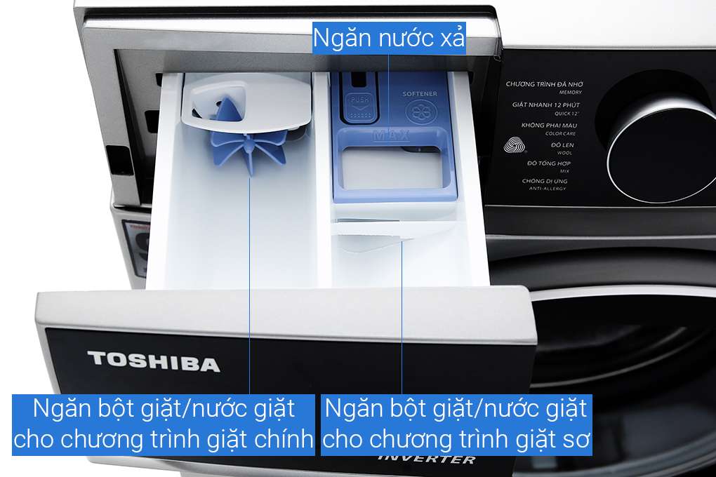 Máy giặt lồng ngang Toshiba Inverter 8.5Kg TW-BH95M4V