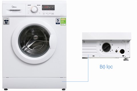 Máy giặt 8Kg Midea lồng ngang MFD80-1208