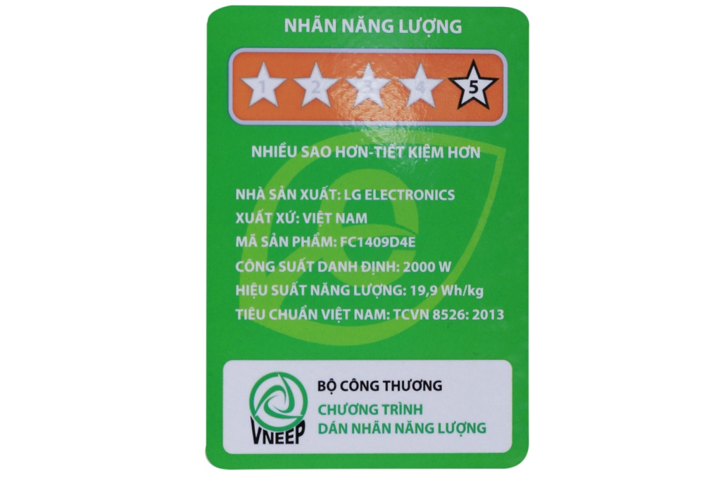 Máy giặt sấy LG lồng ngang 9kg/5kg FC1409D4E Inverter Direct Drive