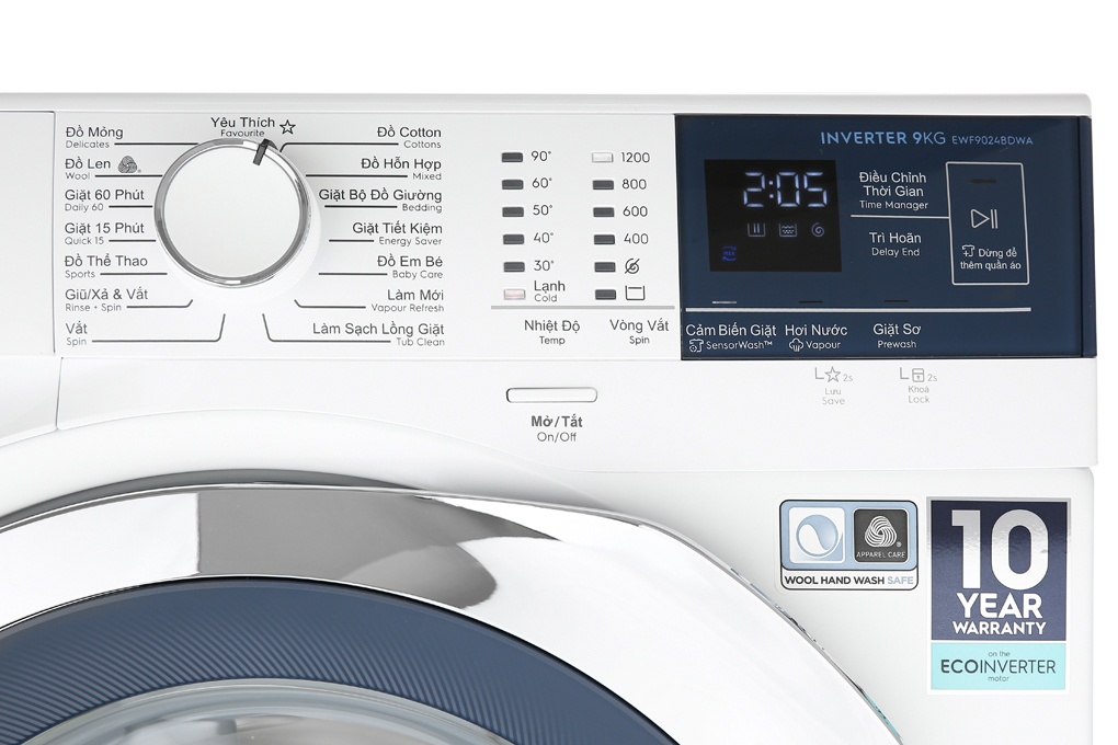 Máy giặt 9Kg lồng ngang Electrolux EWF9024BDWA