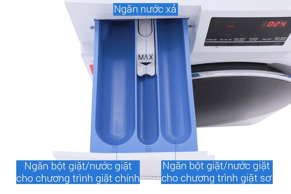 Máy giặt AQUA 8.5KG AQD-A852ZT lồng ngang