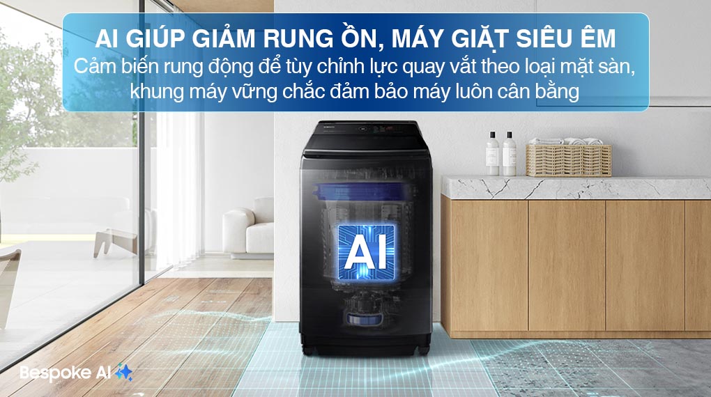 Máy giặt Bespoke Samsung Ecobubble Inverter 13Kg WA80F13S5BSV