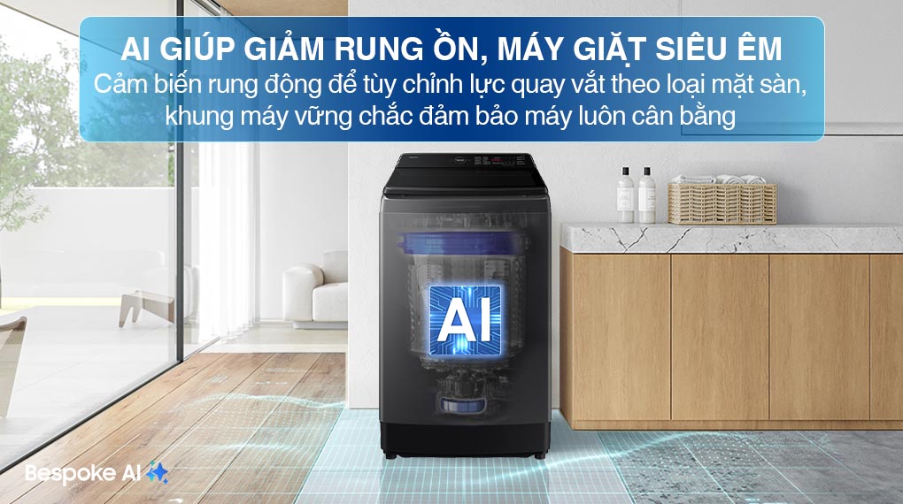 Máy giặt Bespoke Samsung Ecobubble Inverter 15Kg WA80F15B6BSV