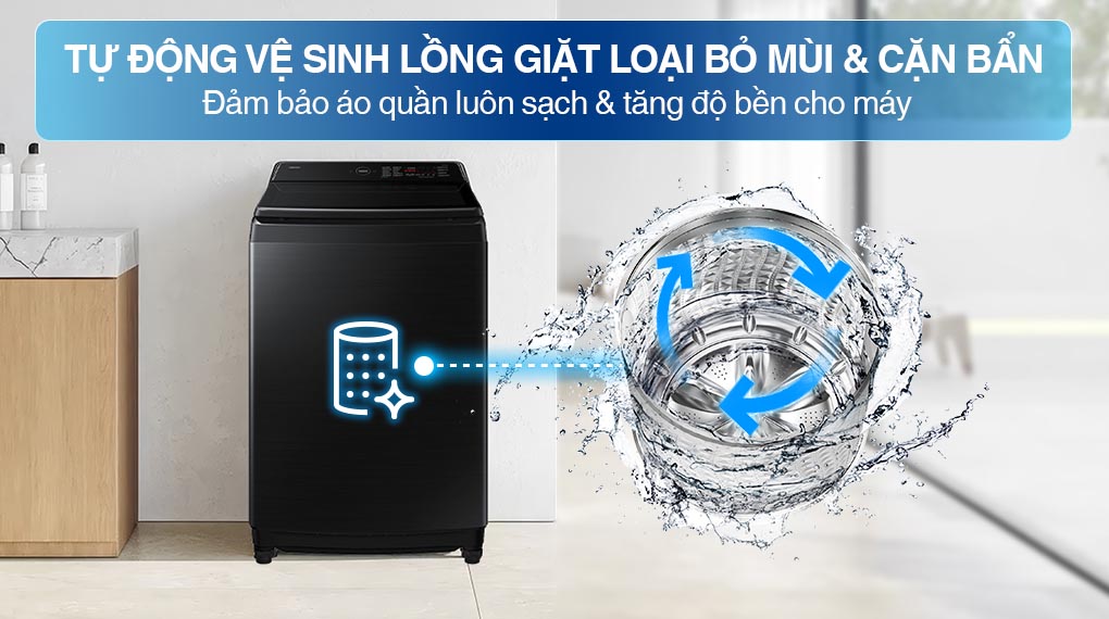 Máy giặt Bespoke Samsung Ecobubble Inverter 19Kg WA80F19B9BSV