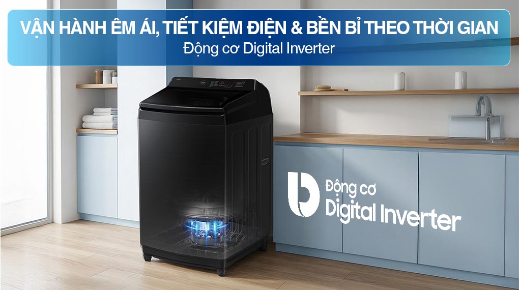 Máy giặt Bespoke Samsung Ecobubble Inverter 19Kg WA80F19B9BSV