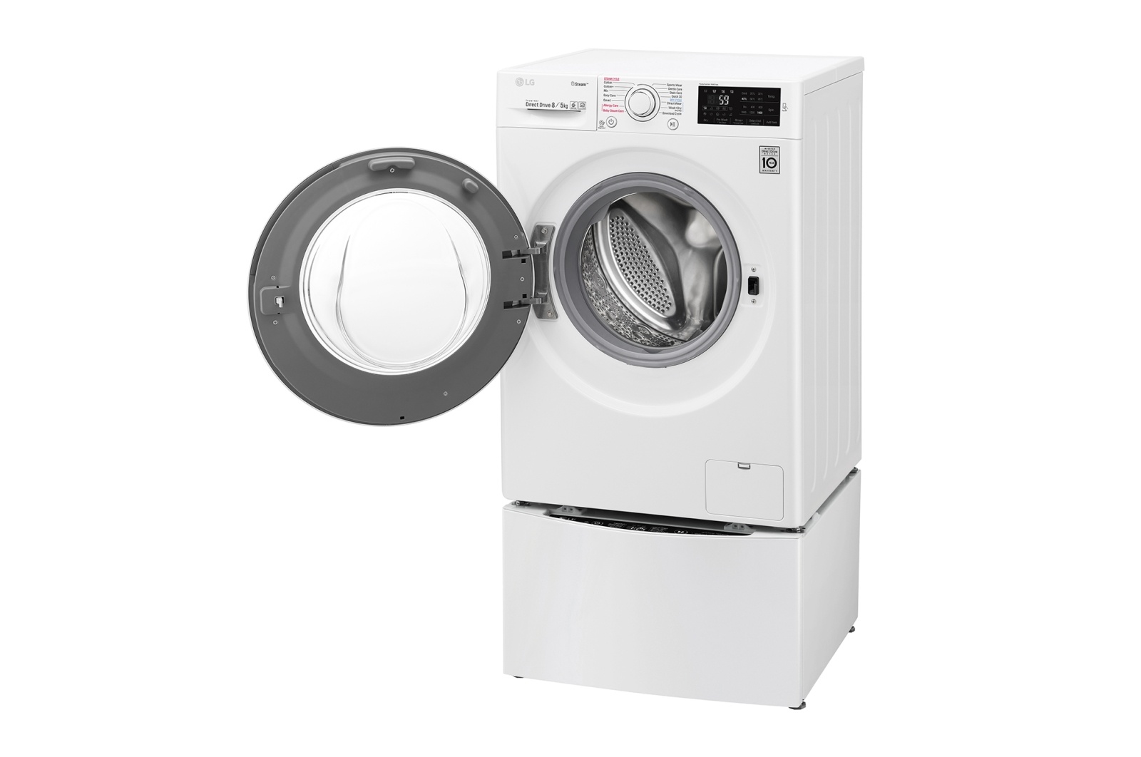 Máy giặt lồng đôi LG Twin Wash Giặt 8.5Kg+2Kg/sấy 5Kg (FC1408D4W& TG2402NTWW)