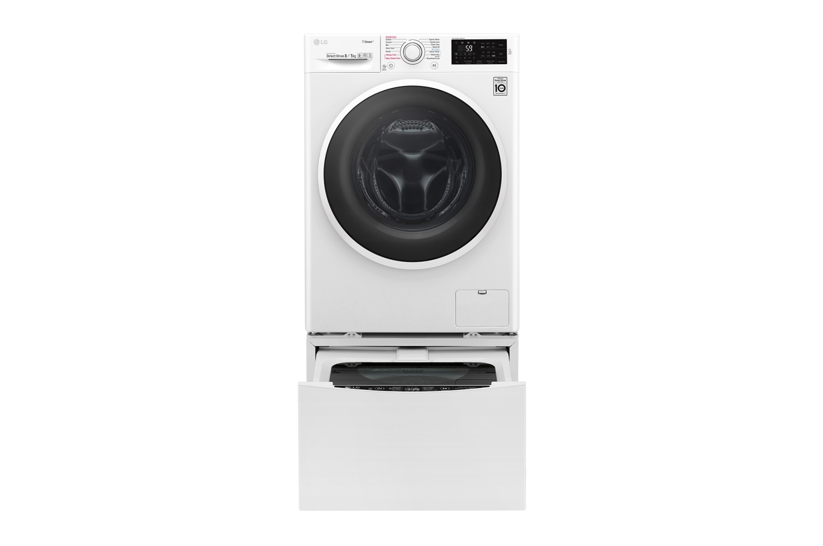 Máy giặt lồng đôi LG Twin Wash Giặt 8.5Kg+2Kg/sấy 5Kg (FC1408D4W& TG2402NTWW)