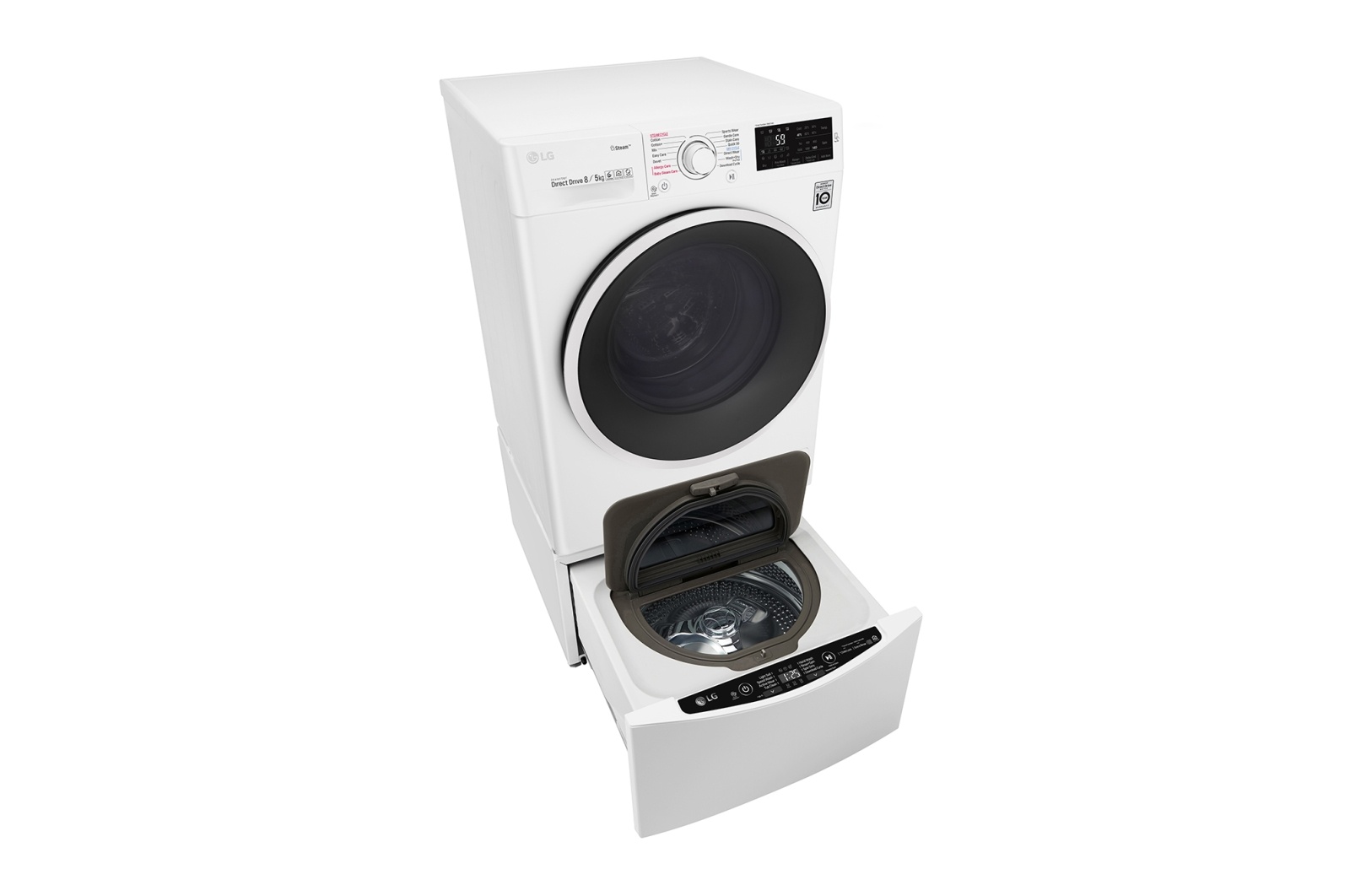 Máy giặt lồng đôi LG Twin Wash Giặt 8.5Kg+2Kg/sấy 5Kg (FC1408D4W& TG2402NTWW)
