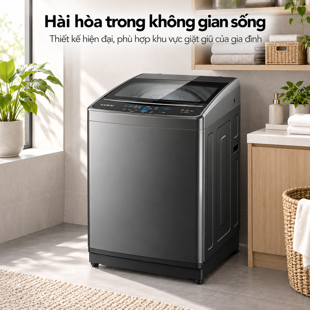 Máy giặt lồng đứng Coex 8.5 kg TW-80CW1415IGB