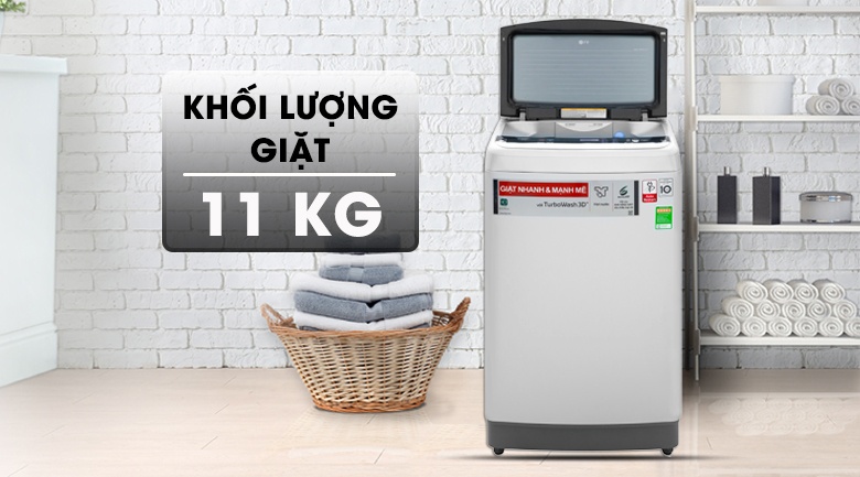 Máy giặt LG Inverter lồng đứng 11kg  TH2111SSAL TurboWash3D