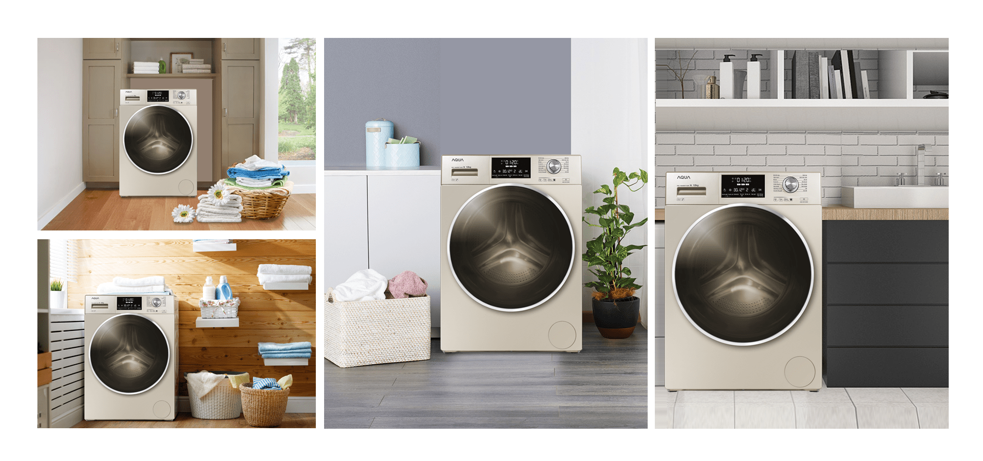 Máy giặt lồng ngang 12Kg Aqua AQD-DD1200C.N2