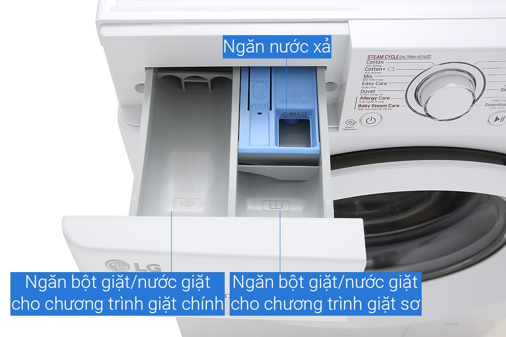 Máy giặt LG lồng ngang 8kg FC1408S5W Inverter Direct Drive