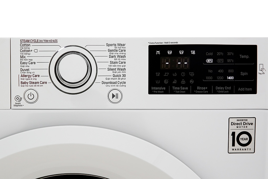Máy giặt LG lồng ngang 8kg FC1408S5W Inverter Direct Drive