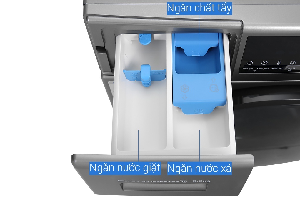 Máy giặt lồng ngang Aqua Inverter 9Kg AQD-D900F.S