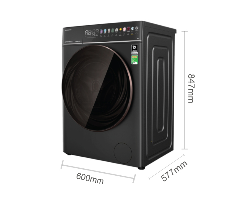 Máy giặt lồng ngang Coex Inverter 10,5kg FW-11CW1412GB